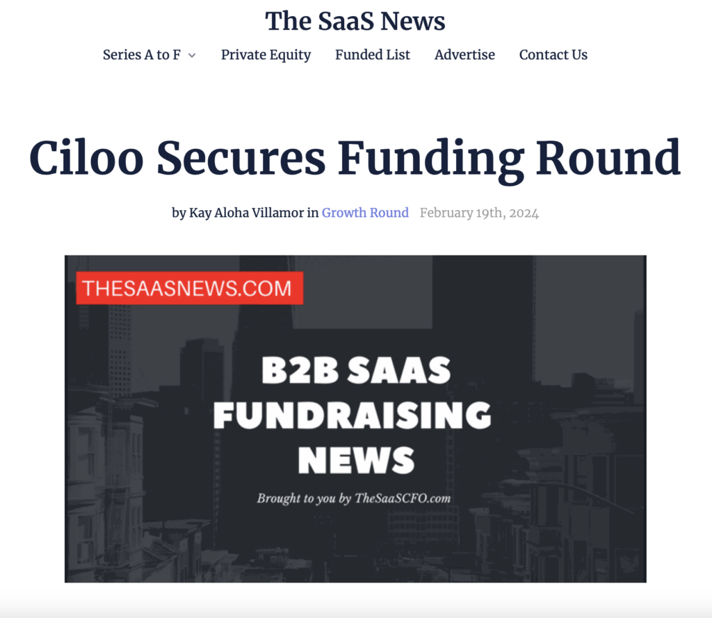 Ciloo featured on The SaaS News